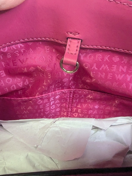 Kate Spade Pink Scalloped Leather Satchel - Picture 5 of 7